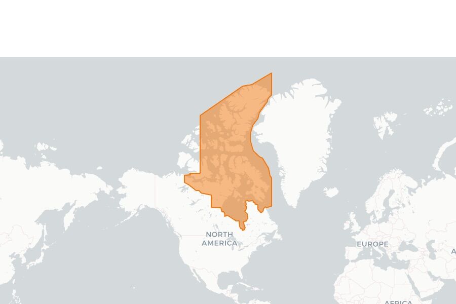 Nunavut 2025 federal election riding boundaries map